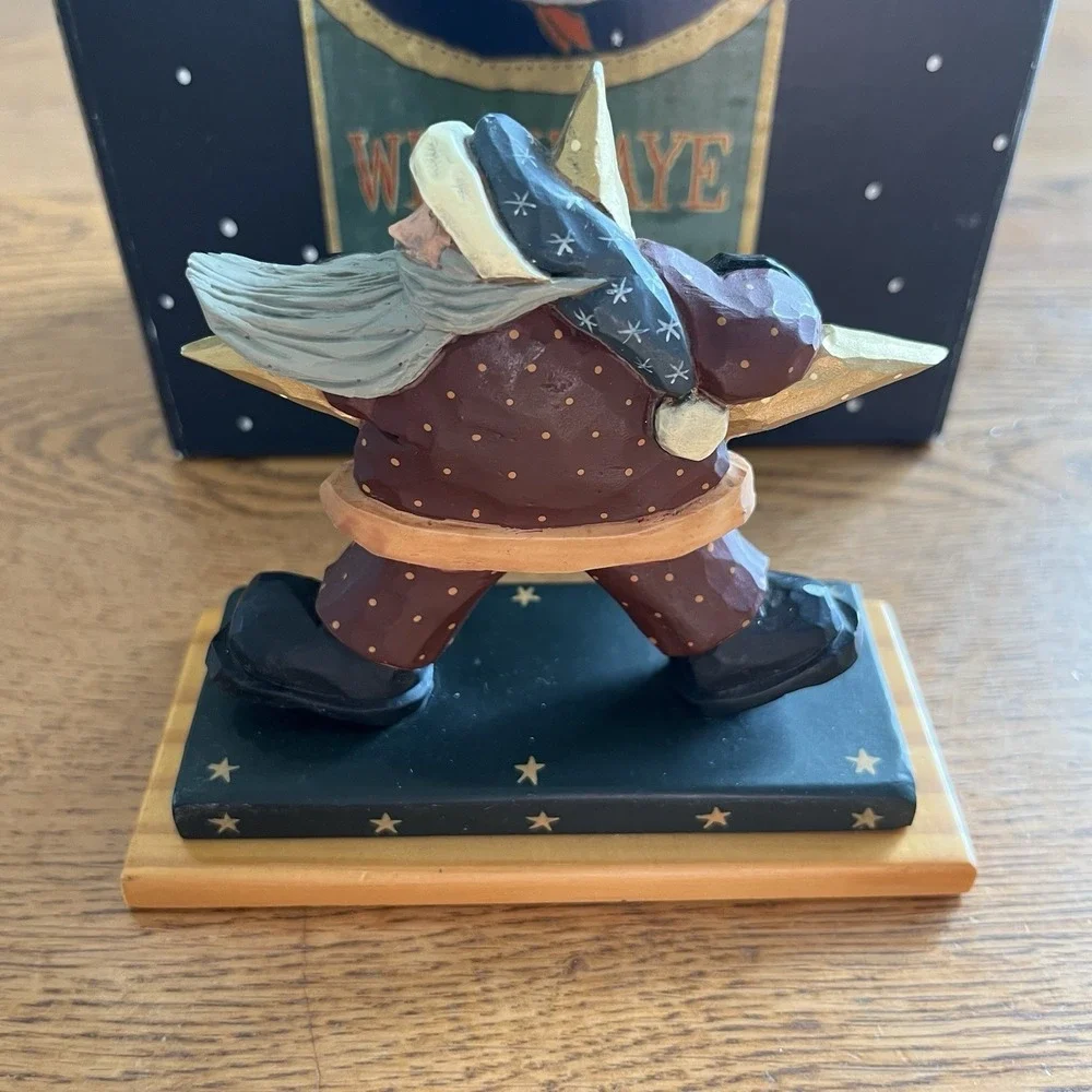 Williraye Studio Snowman Star Blue Bird Figurine 1998 Coyne's & Company WW2242